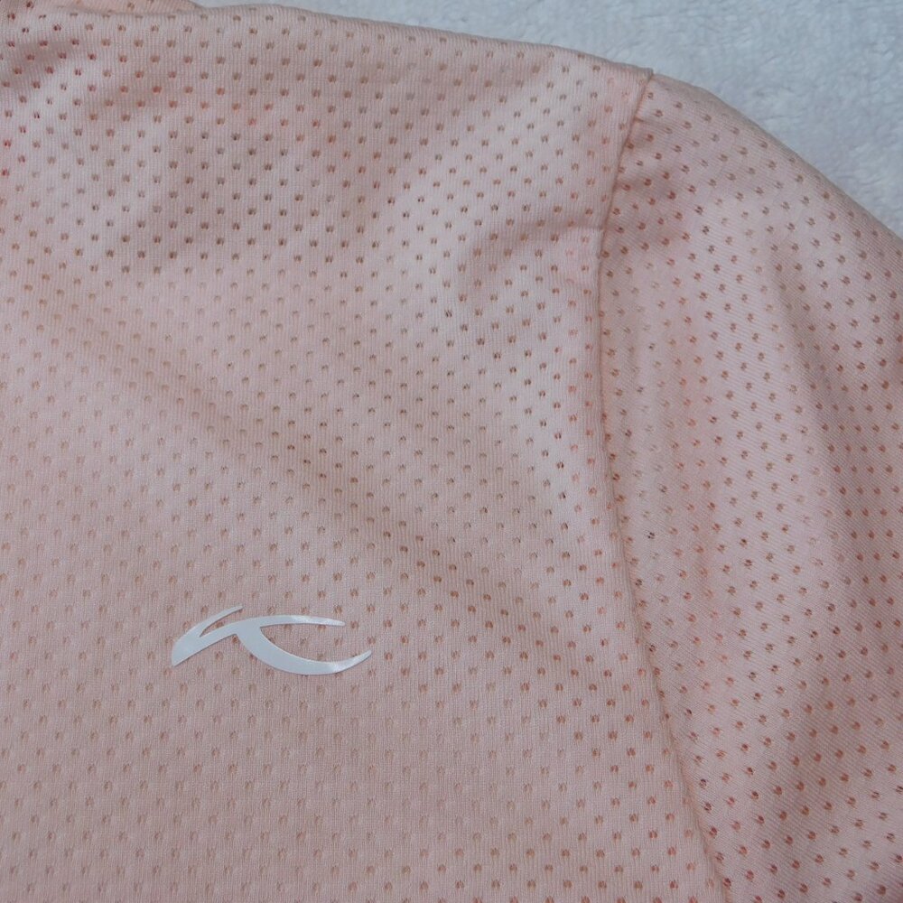 KJUS Peach Eve Long Sleeve Golf Polo | 1/4 Button Down | Gamble Sands | EUC | M - Picture 7 of 9